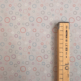 Cotone Americano H 110 cm - CERCHIETTI COLORATI/GRIGIO