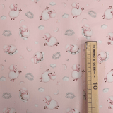 Piquet millerighe con stampa digitale H 150 cm - PECORELLE DOLCI SOGNI/ROSA