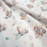 Piquet millerighe con stampa digitale H 150 cm - AVIATORI/AZZURRO