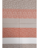 Asciugapiatti da ricamo in puro cotone - FANTASIA TORTORA/TEGOLA