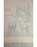 Asciugapiatti da ricamo in puro cotone - CERVI CARTA DA ZUCCHERO