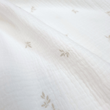 Mousseline imprimée - PLUMES/TERRE CUITE H 140 cm