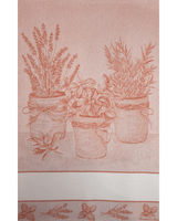 Asciugapiatti da ricamo in puro cotone - AROMATICHE TERRACOTTA