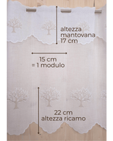 Tenda a vetro ricamata - ALBERO DELLA VITA