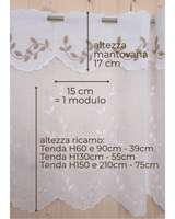 Tenda a vetro ricamata - RAMETTI