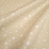 Piquet millerighe H 150 cm - STELLINE BIANCHE FONDO BEIGE