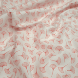 Coton Fantaisie - FLEURS ROSE FONCÉ - coupe minimum ou multiples de 25 x 290 cm