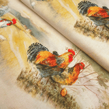 Cotone Fondo Panama Digital H 160 cm - GALLI E GALLINE