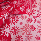 Tessuto Arredo Gobelin H 280 cm - FIOCCHI DI NEVE/ROSSO