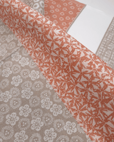 Asciugapiatti da ricamo in puro cotone - FANTASIA TORTORA/TEGOLA