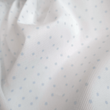 Piquet millerighe H 150 cm - POIS AZZURRI FONDO BIANCO