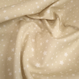 Piquet millerighe H 150 cm - STELLINE BIANCHE FONDO BEIGE