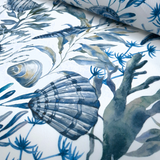 Tessuto no stiro H 150 cm - BARRIERA CORALLINA BLU