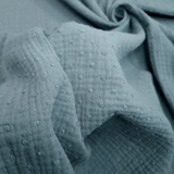 Mussola di Cotone Doppia Garza H 140 cm - PLUMETIS POLVERE SCURO