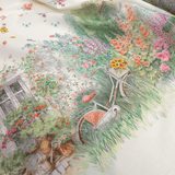 Tessuto per Tovaglie con abbassamento H 145 cm - CAMPAGNA IN FIORE