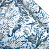 Tessuto no stiro H 150 cm - BARRIERA CORALLINA BLU