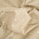 Piquet millerighe H 150 cm - STELLINE BIANCHE FONDO BEIGE