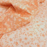 Tovagliato Fiandra di Cotone H 180 cm - FIORELLINI ARANCIO
