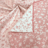 Tovagliato Fiandra di Cotone H 180 cm - FIORELLINI ROSA ANTICO