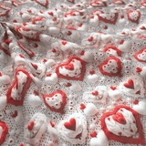 Tessuto Cotone Digital H 150 cm - BATTITO DI CUORI