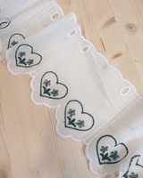 Mantovana H 17 cm - CUORE VERDONE CON DUE FIORELLINI