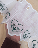 Mantovana H 17 cm - CUORE VERDONE CON DUE FIORELLINI