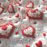 Tessuto Cotone Digital H 150 cm - BATTITO DI CUORI