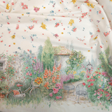 Tessuto per Tovaglie con abbassamento H 145 cm - CAMPAGNA IN FIORE