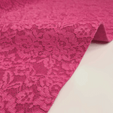 Feltro Lana con Pizzo H 135 cm - FUXIA MELANGE