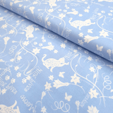 Cotone Americano H 110 cm - GATTINI BIANCHI/AZZURRO