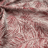 Tessuto Arredo Jacquard H 140 cm - FOLIAGE BORDEAUX