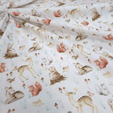 Piquet millerighe con stampa digitale H 150 cm - AMICI NEL BOSCO