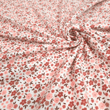 Jersey di Cotone H 150 cm - FIORELLINI ROSA ANTICO/LATTE