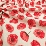 Cotone Fondo Grezzo H 280 cm - PAPAVERI