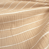 Mussola di Cotone Doppia Garza H 140 cm - STRISCE/BEIGE