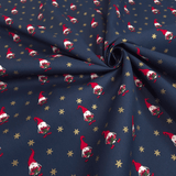 Cotone Natale H 140 cm - GNOMI E NEVE DORATA/BLU