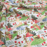 Piquet millerighe con stampa digitale H 150 cm - ALLEGRIA NEL BOSCO