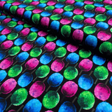 Cotone Americano H 110 cm - ALBERI COLORATI/NERO