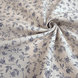 Tovagliato Fiandra di Cotone H 180 cm - FIORELLINI BLU