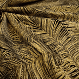 Tessuto Arredo Jacquard H 140 cm - FOLIAGE DORATO LUREX/NERO