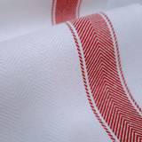 Tessuto per Asciugapiatti spinato H 60 cm - BIANCO RIGA ROSSO