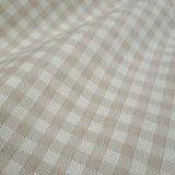 Coton mélangé fond brut H 285 cm - CARREAUX BEIGE TISSAGE ÉPAIS