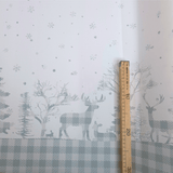 Tessuto no stiro H 150 cm - PAESAGGIO INVERNALE/SCOZZESE GRIGIO