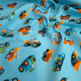 Tessuto Cotone Digital H 150 cm - TRUCKS/AZZURRO