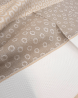Asciugapiatti da ricamo in puro cotone - FANTASIA BEIGE/TORTORA