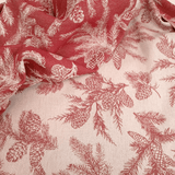 Tovagliato Fiandra di Cotone H 180 cm - PIGNE BORDEAUX