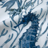 Tessuto no stiro H 150 cm - BARRIERA CORALLINA BLU