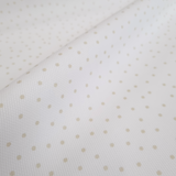 Piquet millerighe H 150 cm - POIS BEIGE FONDO BIANCO