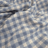 Tessuto Cotone H 140 cm - QUADRETTO AZZURRO POLVERE