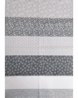 Asciugapiatti da ricamo in puro cotone - FANTASIA GRIGIO/NERO